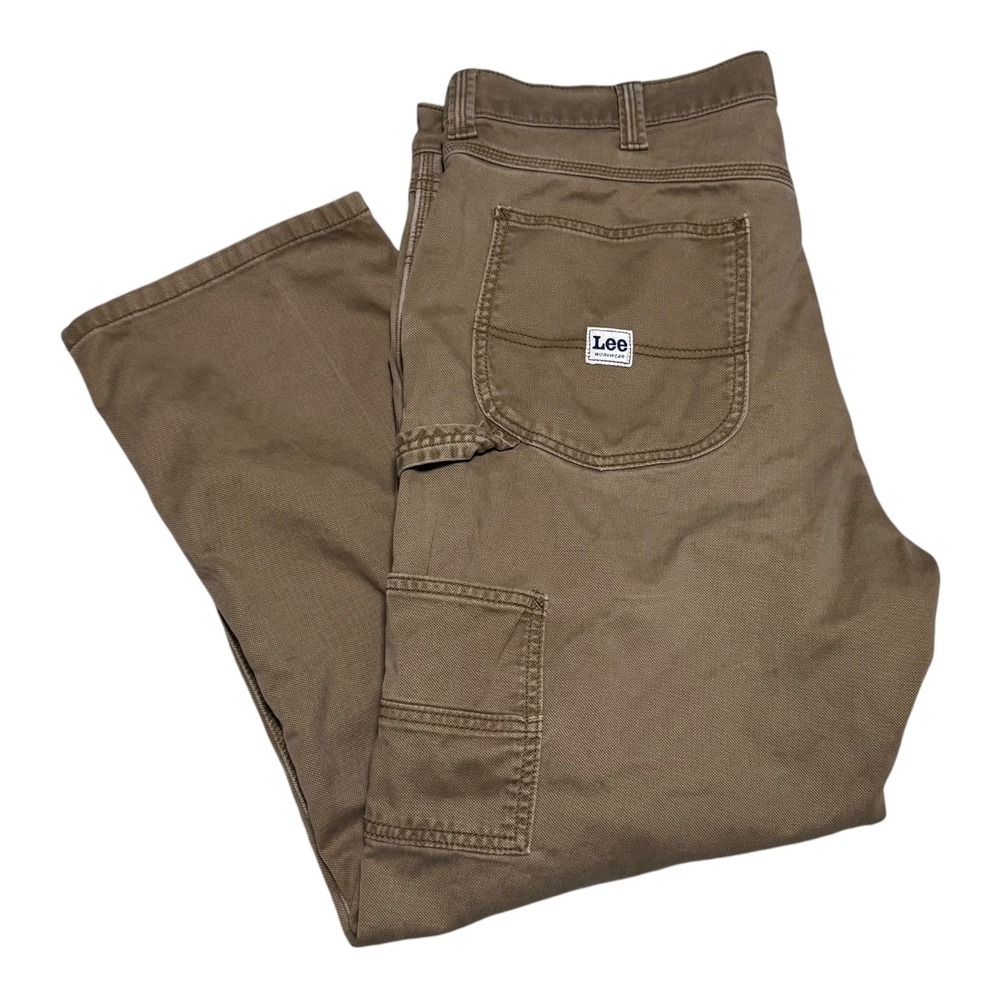 Lee Workwear Cotton Blend Tan/Khaki‎ Carpenter Pants Men's 38x29 (Fits 39x27.25)